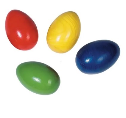 MuzcYM – 6 œufs Shakers En Bois Verni – Instruments De Percussion Doux Pour Enfants – Parfait Pour L’éveil Musical